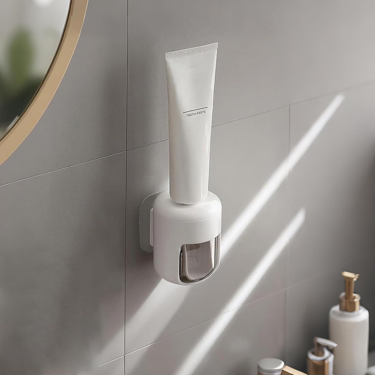 𝟐𝟎𝟐𝟔 𝐔𝐩𝐠𝐫𝐚𝐝𝐞𝐝 So Nice Toothpaste Dispenser Wall Mounted Bathroom Automatic Toothpaste Squeezer,Visualization of Toothpaste Flow Rate(White&Transparent)