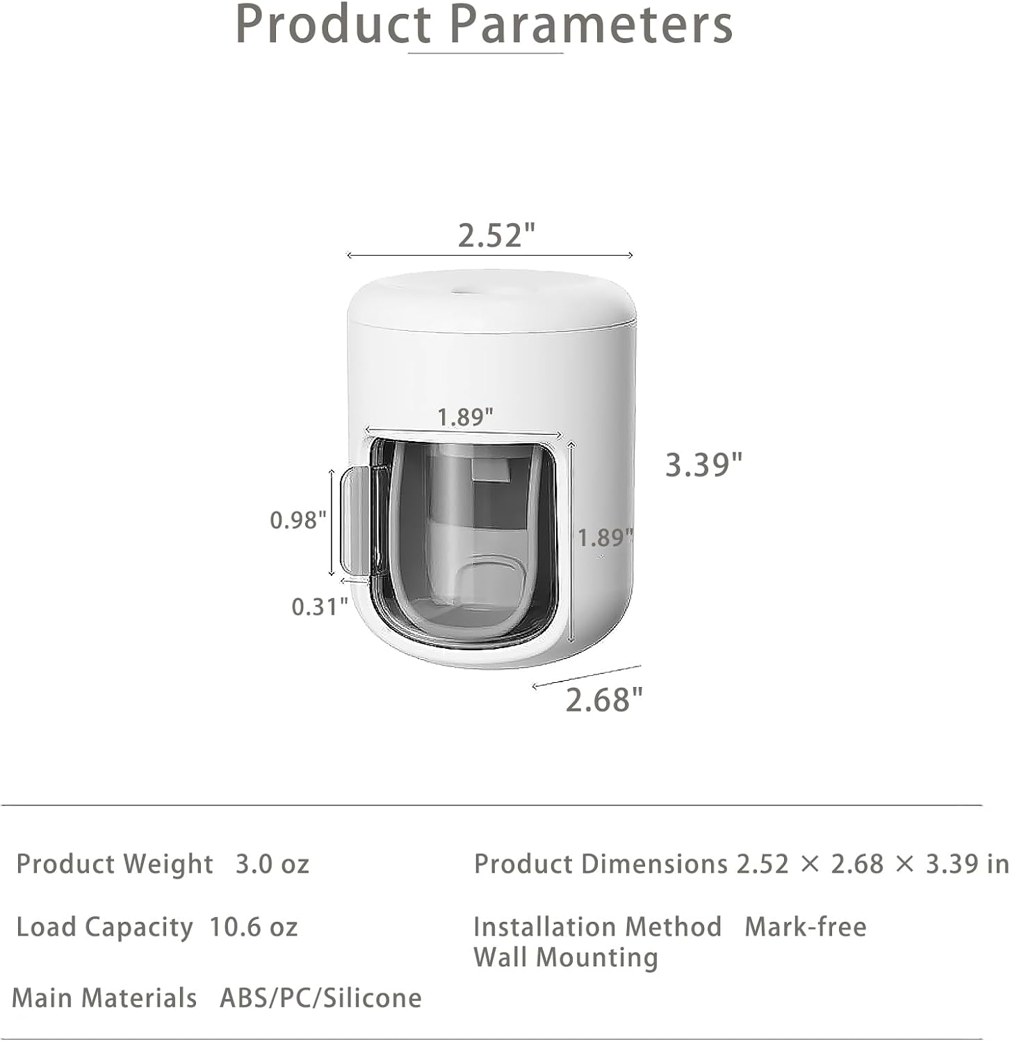 𝟐𝟎𝟐𝟔 𝐔𝐩𝐠𝐫𝐚𝐝𝐞𝐝 So Nice Toothpaste Dispenser Wall Mounted Bathroom Automatic Toothpaste Squeezer,Visualization of Toothpaste Flow Rate(White&Transparent)