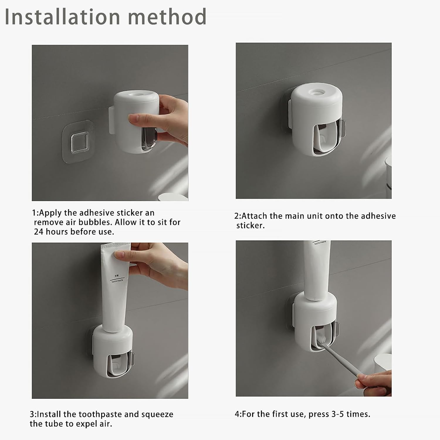 𝟐𝟎𝟐𝟔 𝐔𝐩𝐠𝐫𝐚𝐝𝐞𝐝 So Nice Toothpaste Dispenser Wall Mounted Bathroom Automatic Toothpaste Squeezer,Visualization of Toothpaste Flow Rate(White&Transparent)